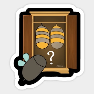 Beekeeper Funny Bee Don't know what to wear ! Made By Mimiw Sticker